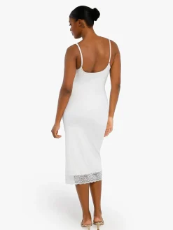 Shapewear Tummy Control Lace Inset Midi Dress