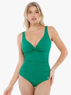 Shapewear Twist Front Ruched Sculpting Swimsuit