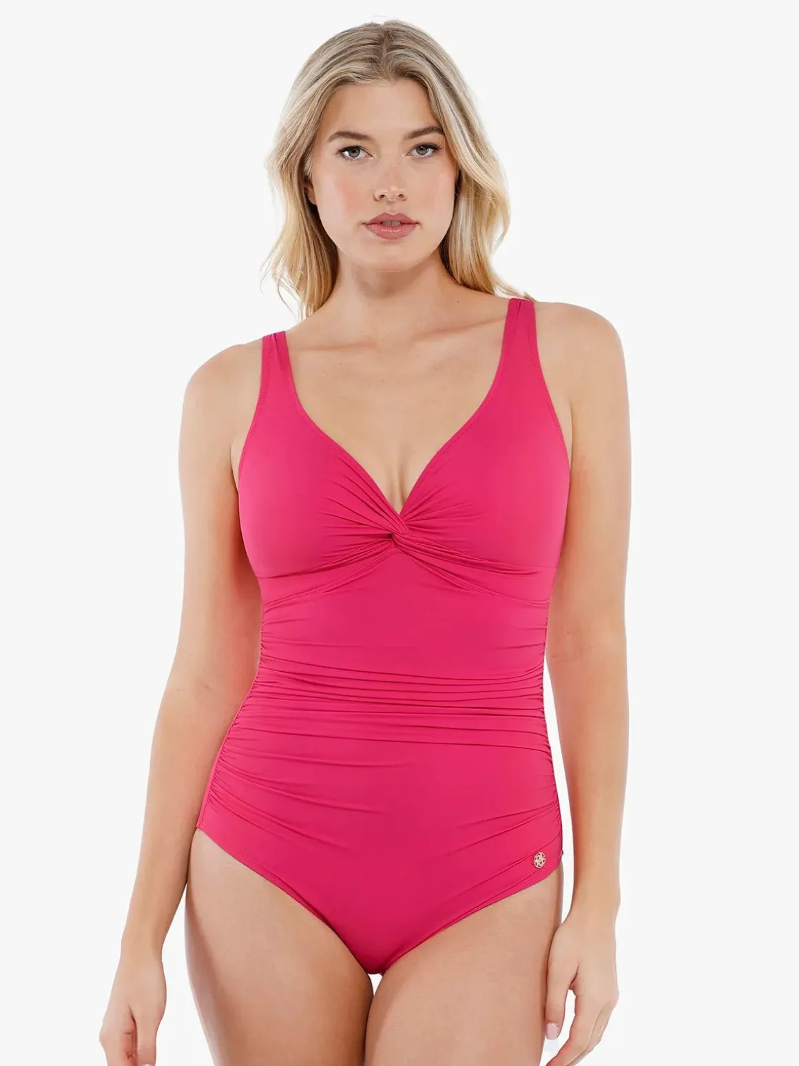 Shapewear Twist Front Ruched Sculpting Swimsuit