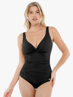 Shapewear Twist Front Ruched Sculpting Swimsuit