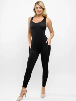 Shapewear U-Neck Thigh Slimming Butt Lift Jumpsuit