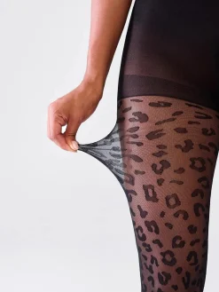 Sheer Leopard Pattern Tights