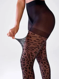 Sheer Leopard Pattern Tights