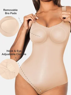 Smoothing Shapewear Scoopneck Tank Bodysuit