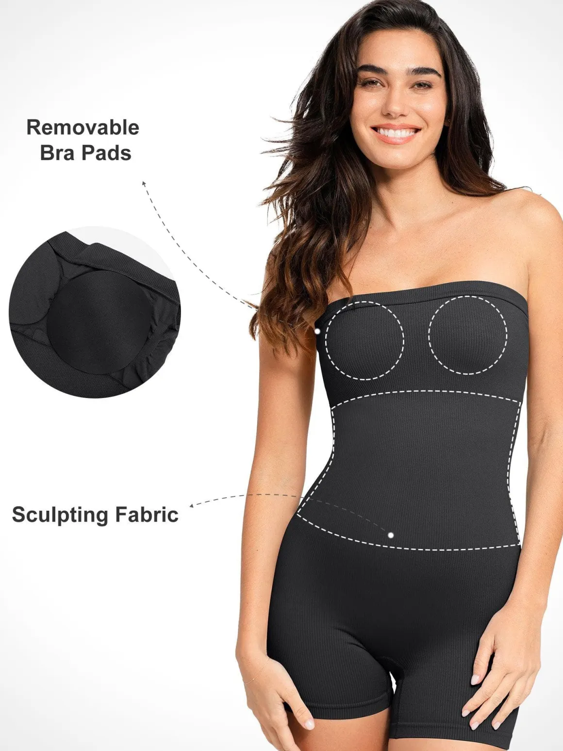 The Shapewear Romper Seamless Bandeau
