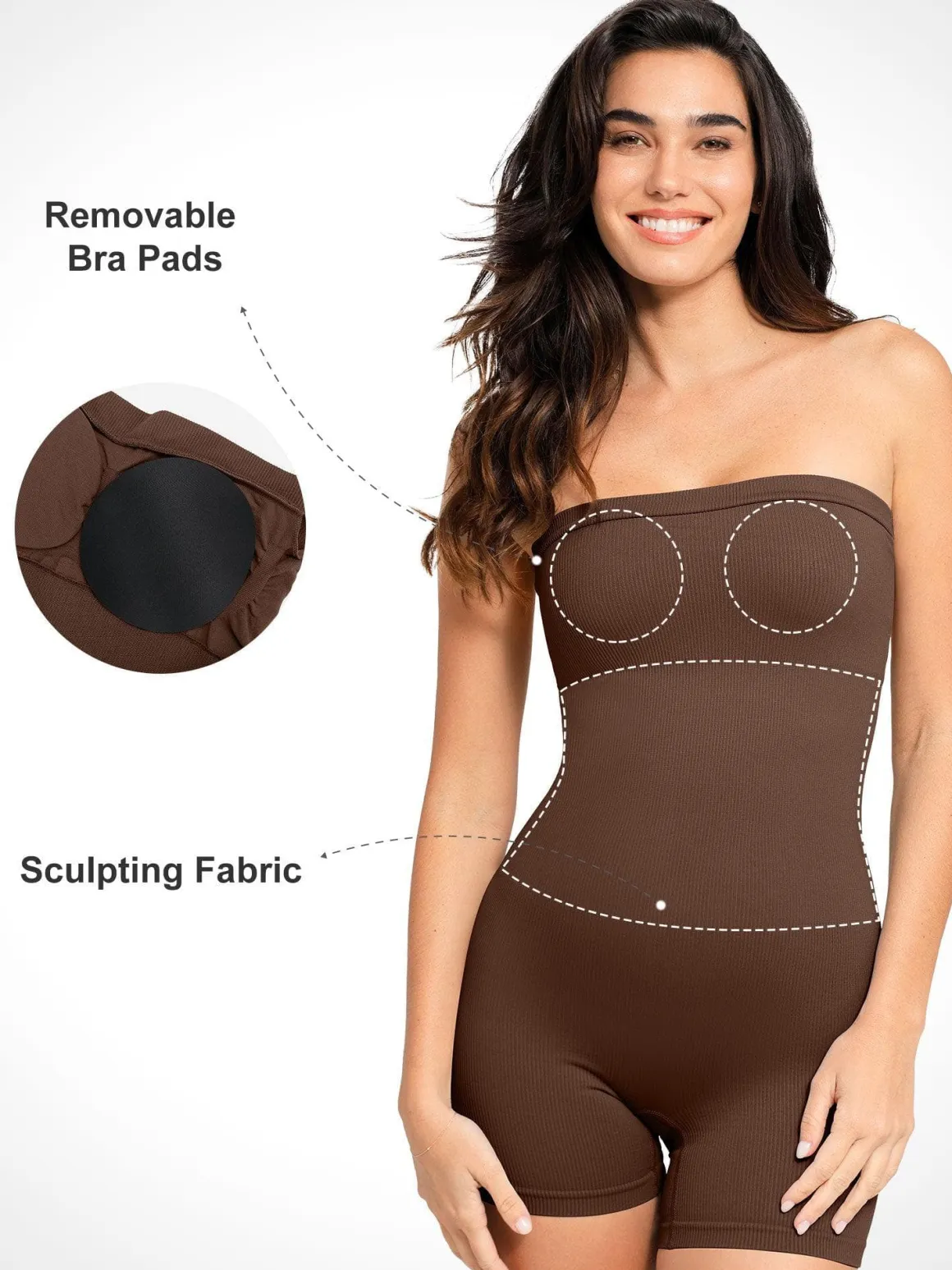 The Shapewear Romper Seamless Bandeau