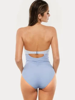 Twist & Shirred Sculpting One-Piece with Removable Straps
