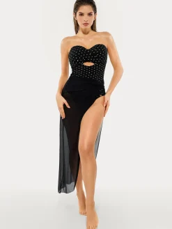Twist & Shirred Sculpting One-Piece with Removable Straps