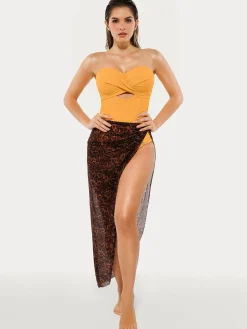 Twist & Shirred Sculpting One-Piece with Removable Straps