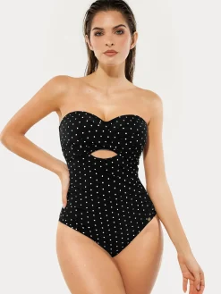 Twist & Shirred Sculpting One-Piece with Removable Straps