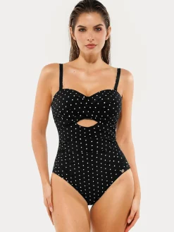 Twist & Shirred Sculpting One-Piece with Removable Straps