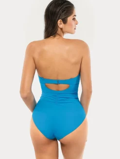 Twist & Shirred Sculpting One-Piece with Removable Straps