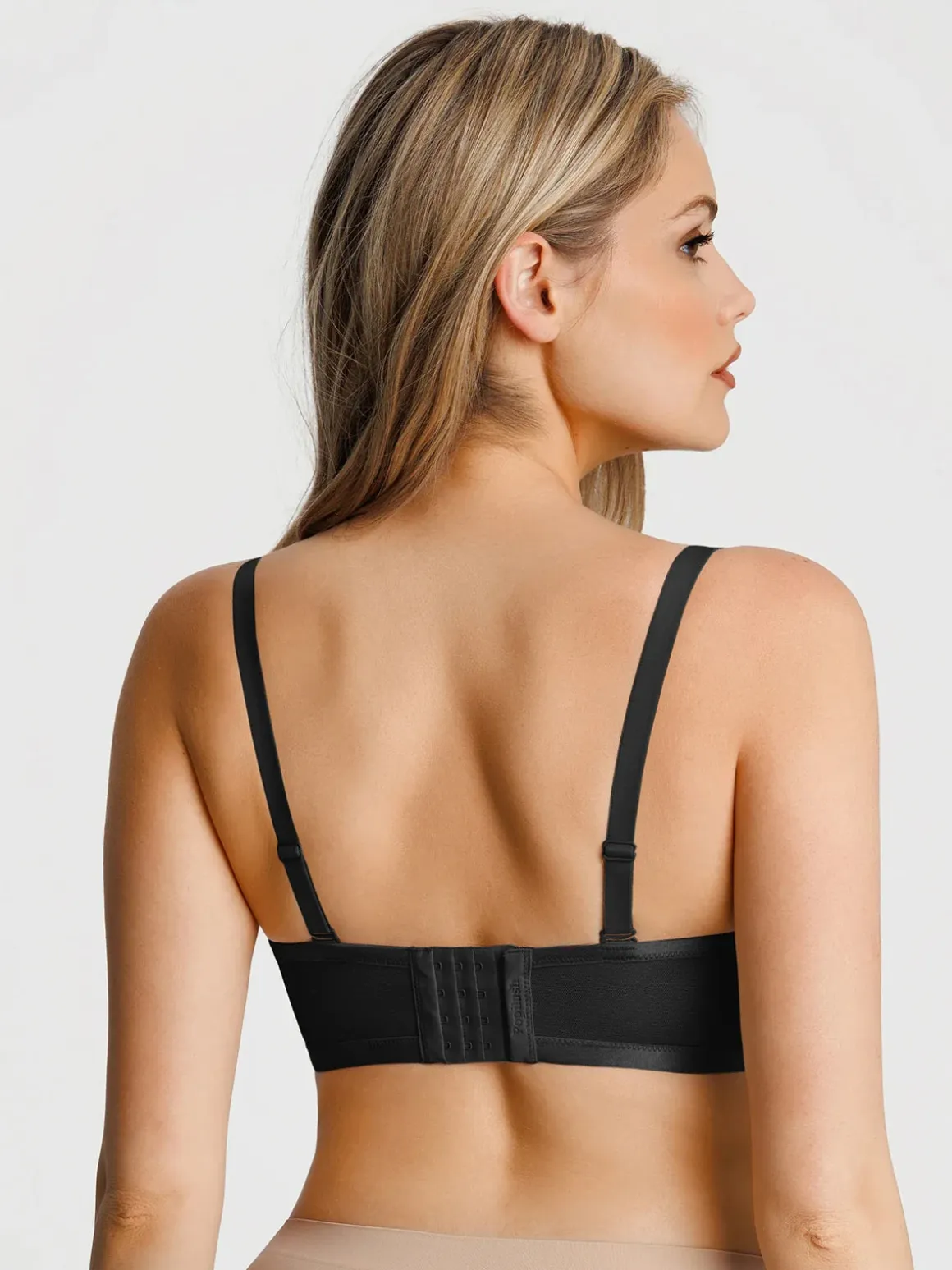 Unlined Sheer Mesh Strapless Minimizer Underwire Bra