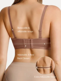 Unlined Sheer Mesh Strapless Minimizer Underwire Bra