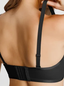 Unlined Sheer Mesh Strapless Minimizer Underwire Bra