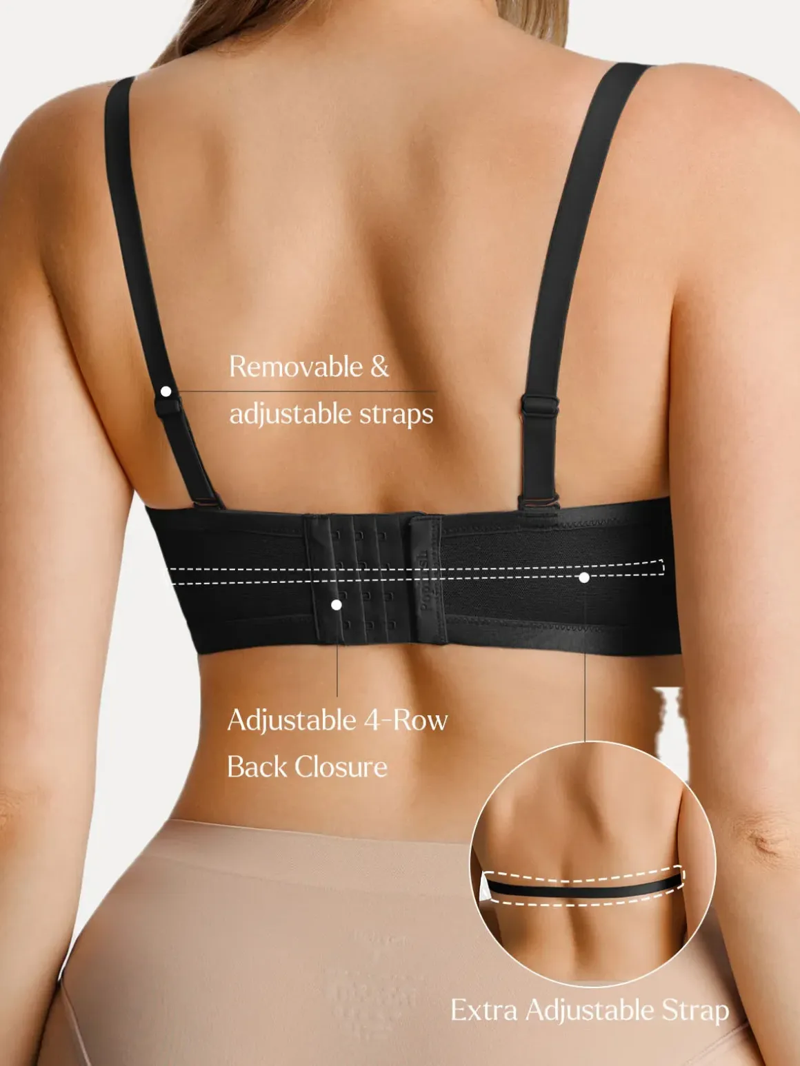 Unlined Sheer Mesh Strapless Minimizer Underwire Bra