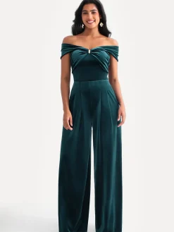 Velvet Twist Front Off-The Shoulder Sculpting Bodysuit