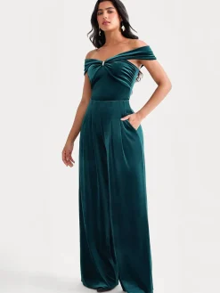 Velvet Wide-Leg Sculpting Trousers