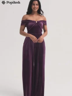 Velvet Wide-Leg Sculpting Trousers