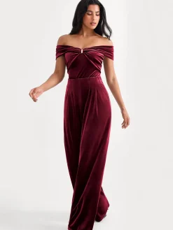 Velvet Wide-Leg Sculpting Trousers