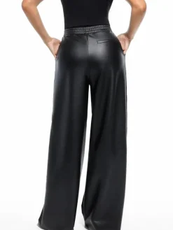Velvet Wide-Leg Sculpting Trousers