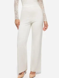Velvet Wide-Leg Sculpting Trousers