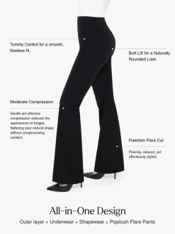 Velvet Wide-Leg Sculpting Trousers