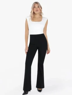 Velvet Wide-Leg Sculpting Trousers