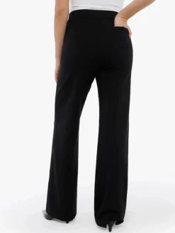 Velvet Wide-Leg Sculpting Trousers