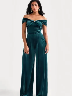 Velvet Wide-Leg Sculpting Trousers