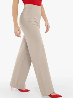 Velvet Wide-Leg Sculpting Trousers