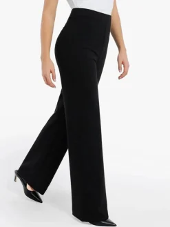 Velvet Wide-Leg Sculpting Trousers