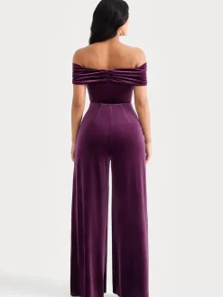 Velvet Wide-Leg Sculpting Trousers