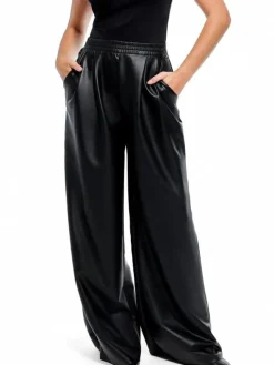 Velvet Wide-Leg Sculpting Trousers