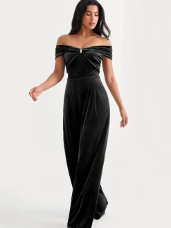 Velvet Wide-Leg Sculpting Trousers