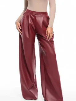 Velvet Wide-Leg Sculpting Trousers