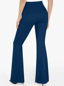 Velvet Wide-Leg Sculpting Trousers