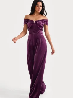 Velvet Wide-Leg Sculpting Trousers