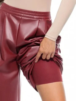 Velvet Wide-Leg Sculpting Trousers