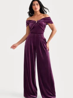 Velvet Wide-Leg Sculpting Trousers