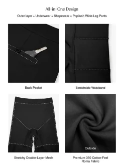 Velvet Wide-Leg Sculpting Trousers