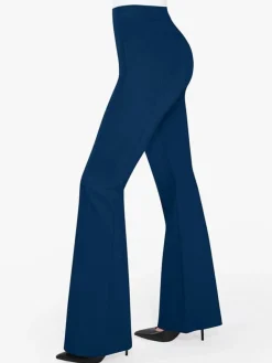 Velvet Wide-Leg Sculpting Trousers