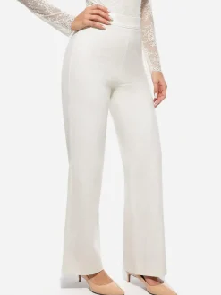 Velvet Wide-Leg Sculpting Trousers