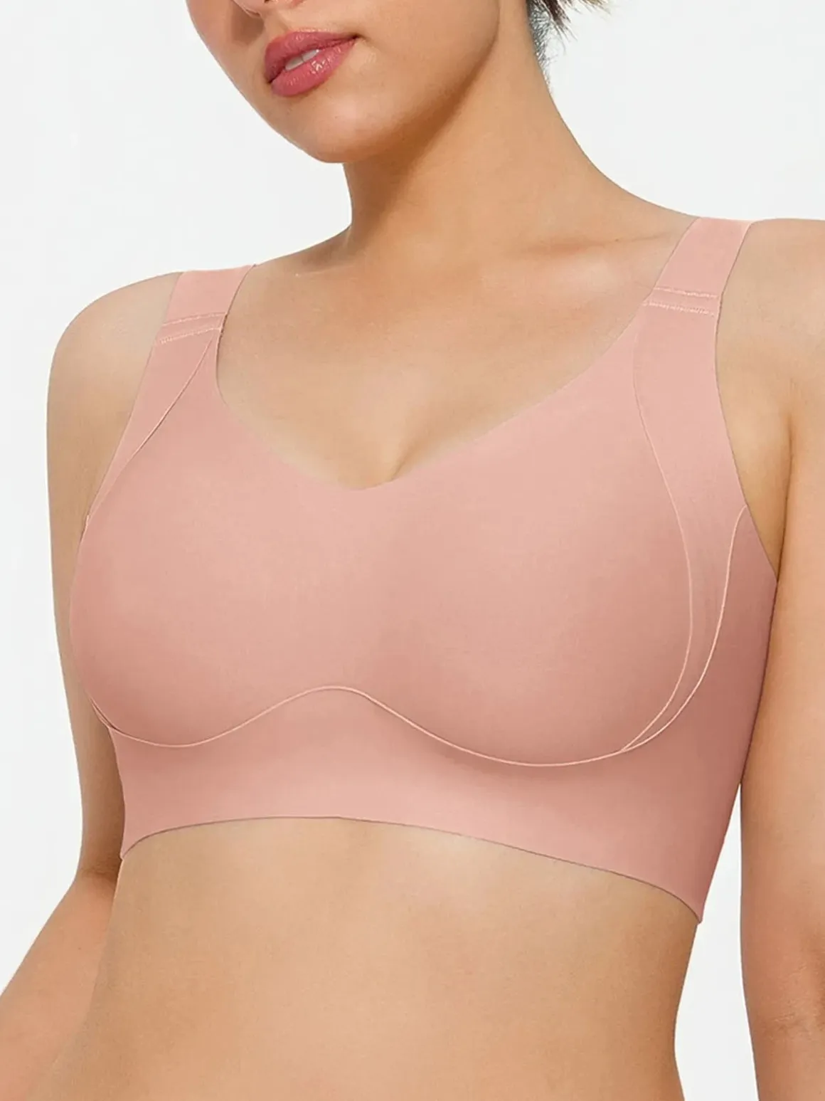 Wireless Wide Strap Everyday Supportive Push Up Comfort Bra