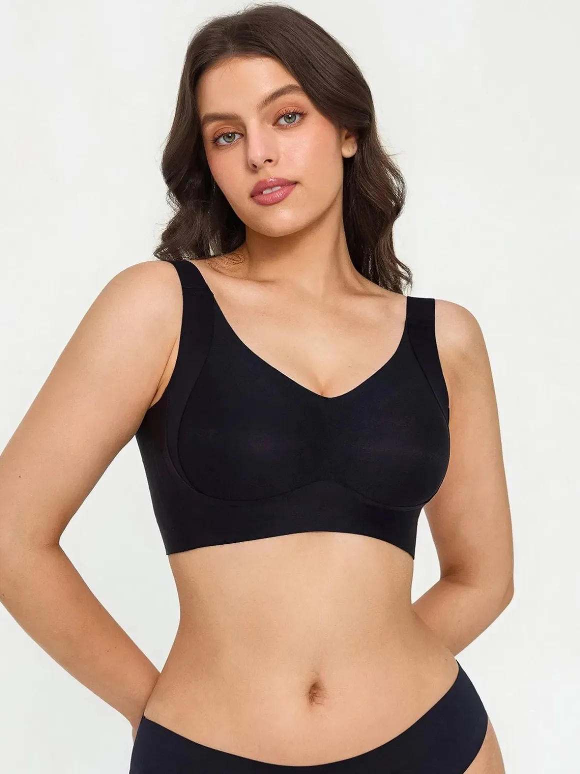 Wireless Wide Strap Everyday Supportive Push Up Comfort Bra