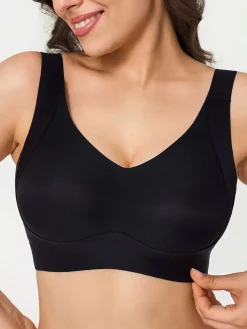 Wireless Wide Strap Everyday Supportive Push Up Comfort Bra