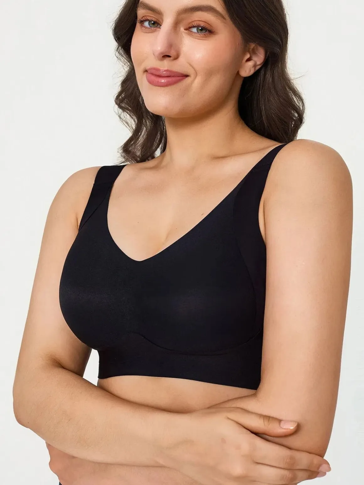 Wireless Wide Strap Everyday Supportive Push Up Comfort Bra