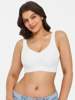 Wireless Wide Strap Everyday Supportive Push Up Comfort Bra