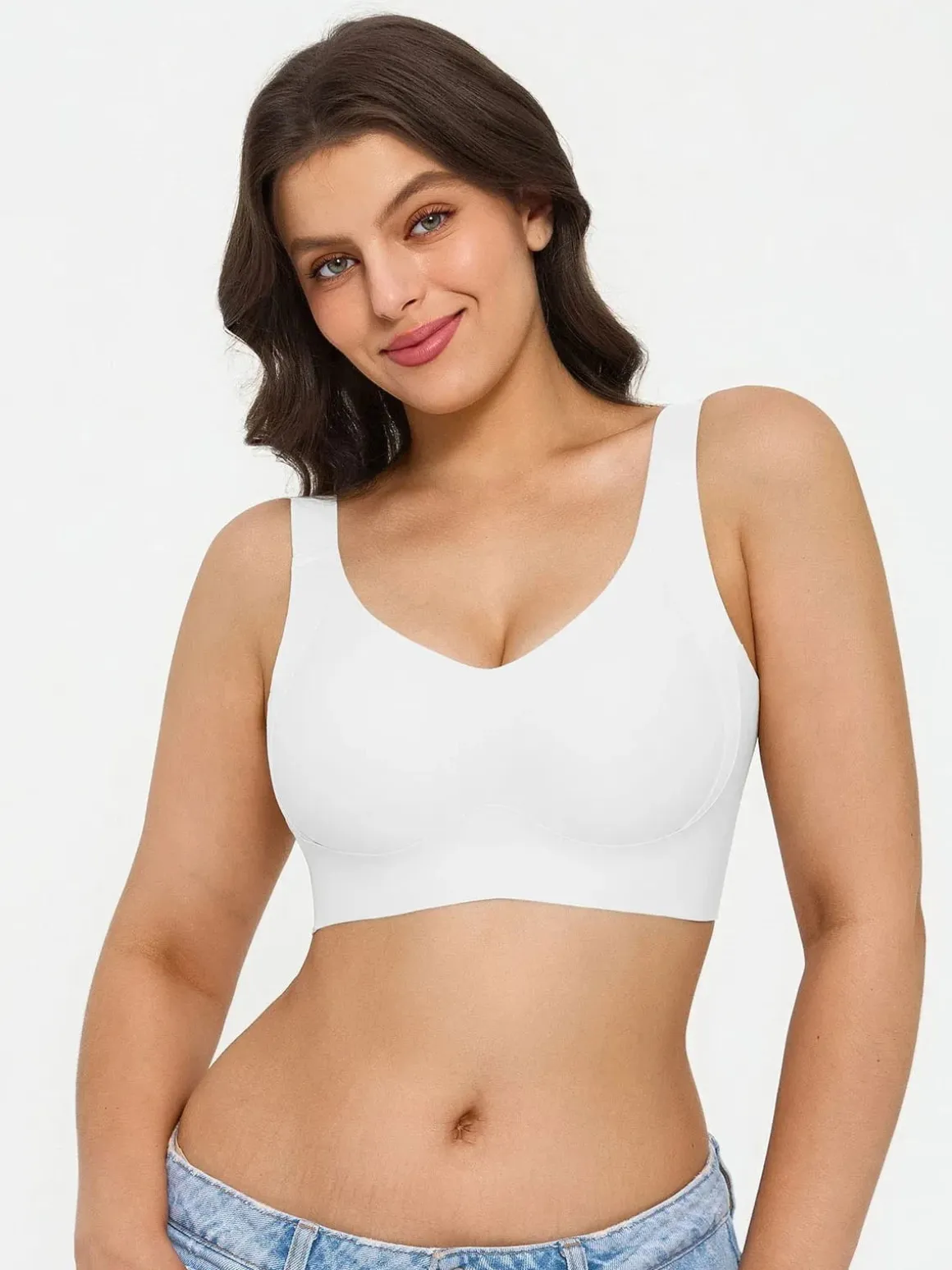 Wireless Wide Strap Everyday Supportive Push Up Comfort Bra